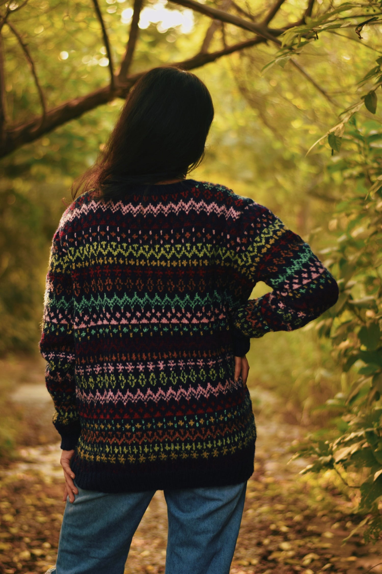 The traditional handknitted sweater